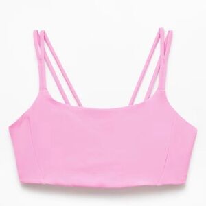 NWT Athleta Transcend Strappy Bra D-DD size Small Waterlily (pink)